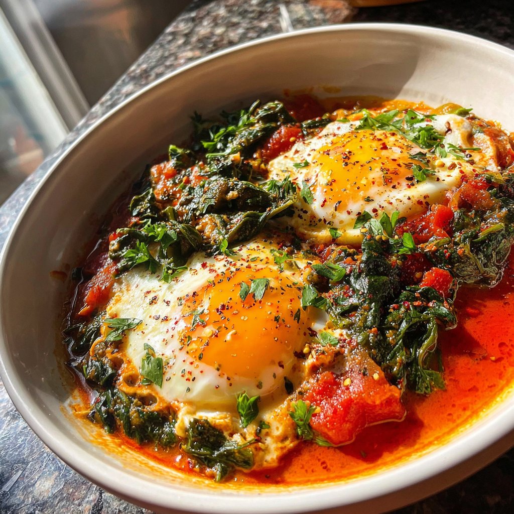 Shakshuka mit Spinat