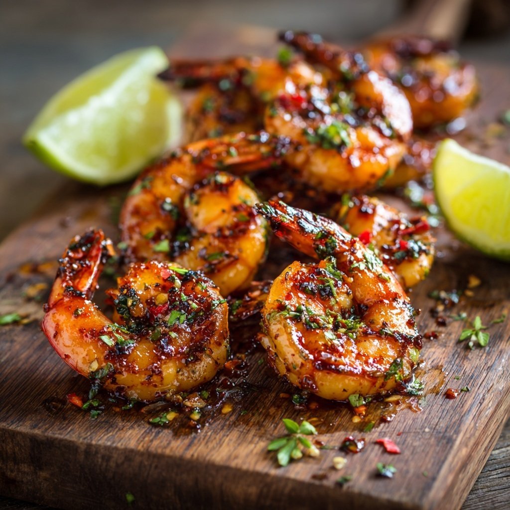 Gegrillte Garnelen Mit Chili