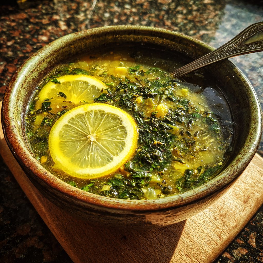 Linsensuppe mit Zitrone