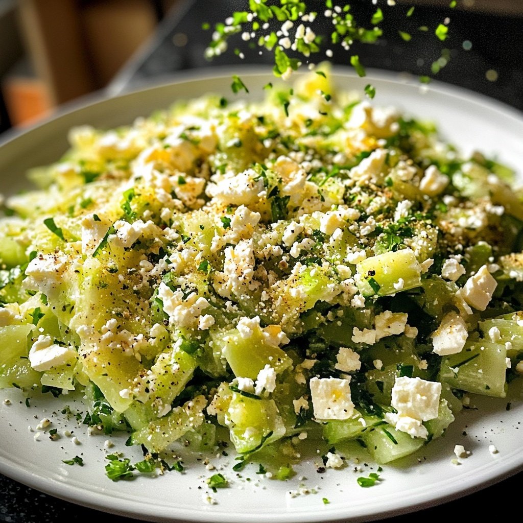 Green Goddess Salat mit Spitzkohl und Feta