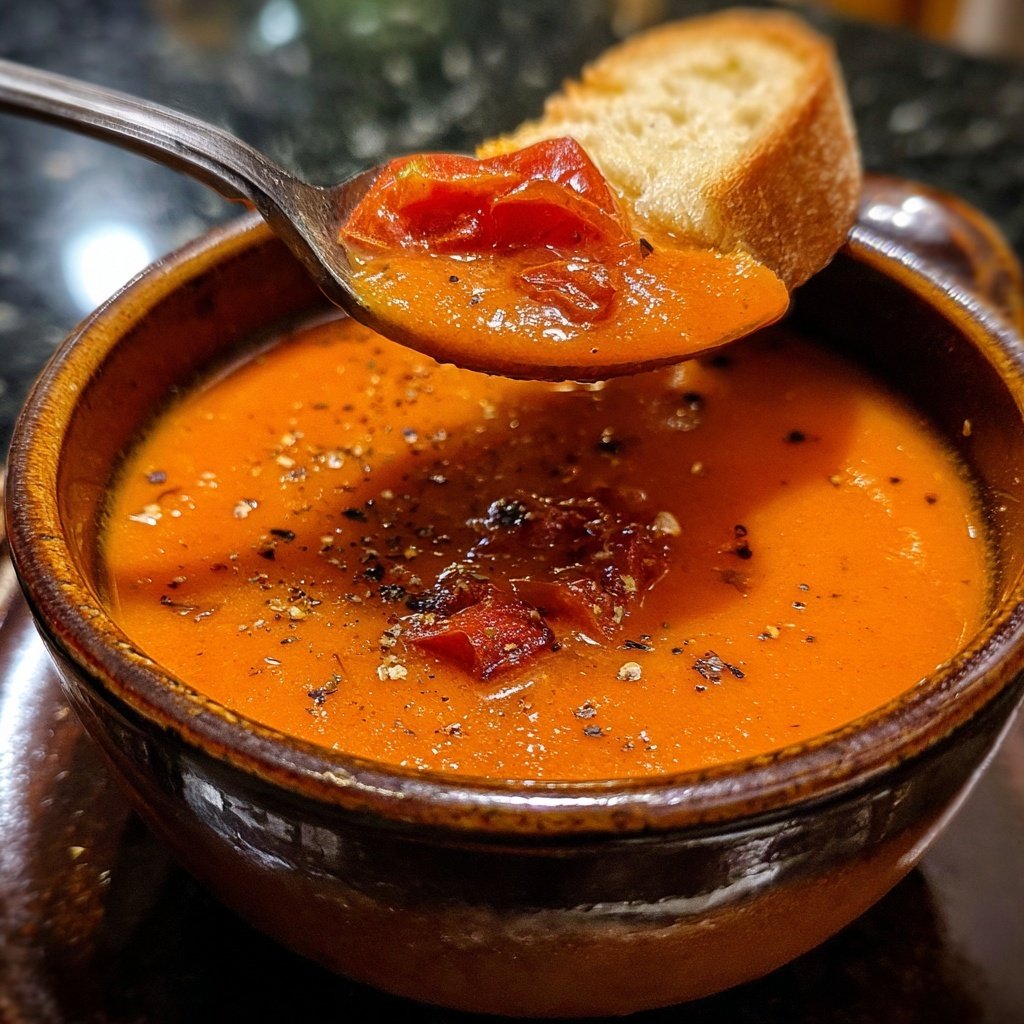 Tomatensuppe mit Ofentomaten