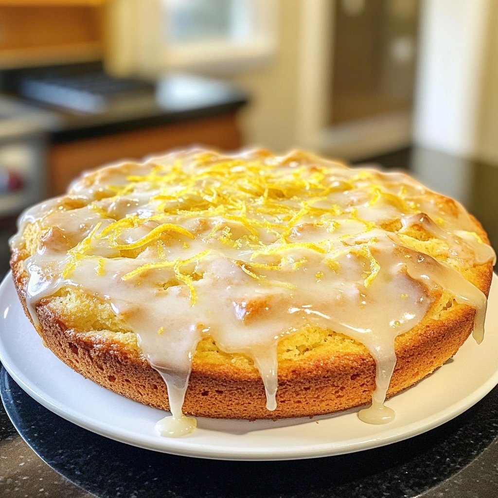 Zitronenkuchen mit Zuckerguss