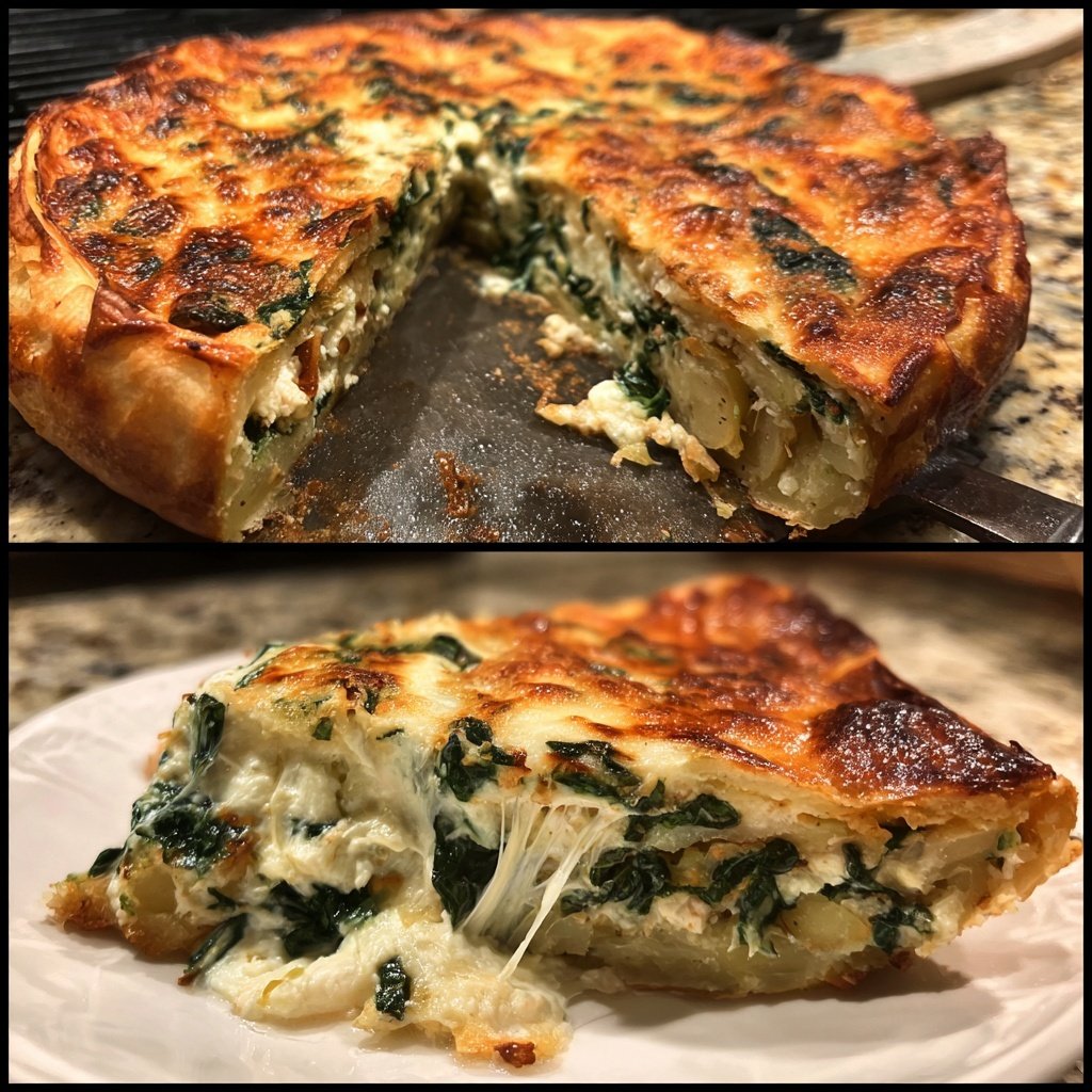 Kartoffelauflauf mit Spinat