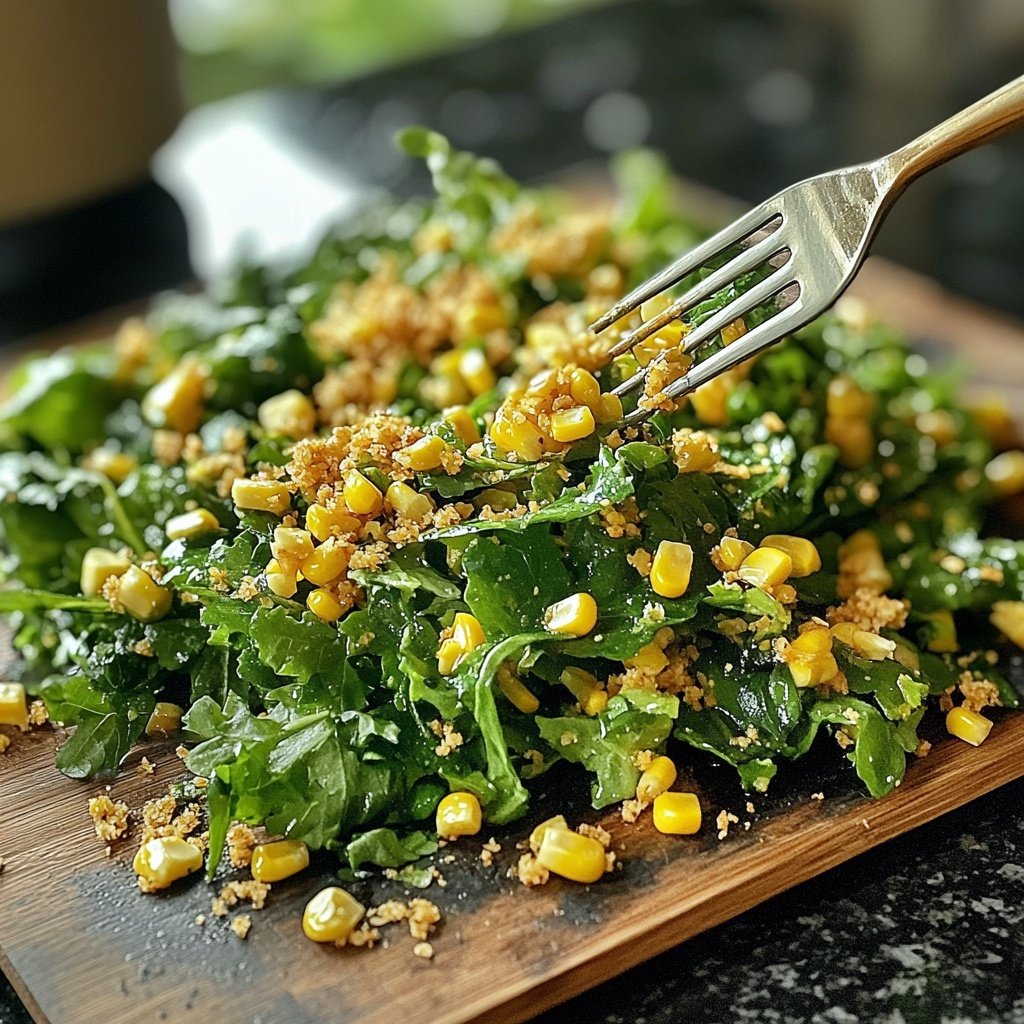 Chinakohl-Salat mit Mais und Honig-Senf-Dressing