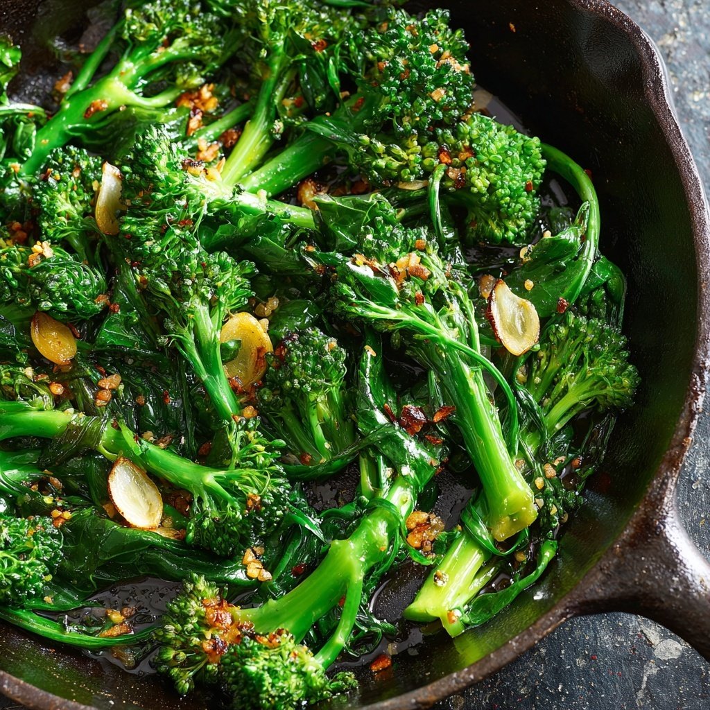 Brokkoli Spinat Pfanne